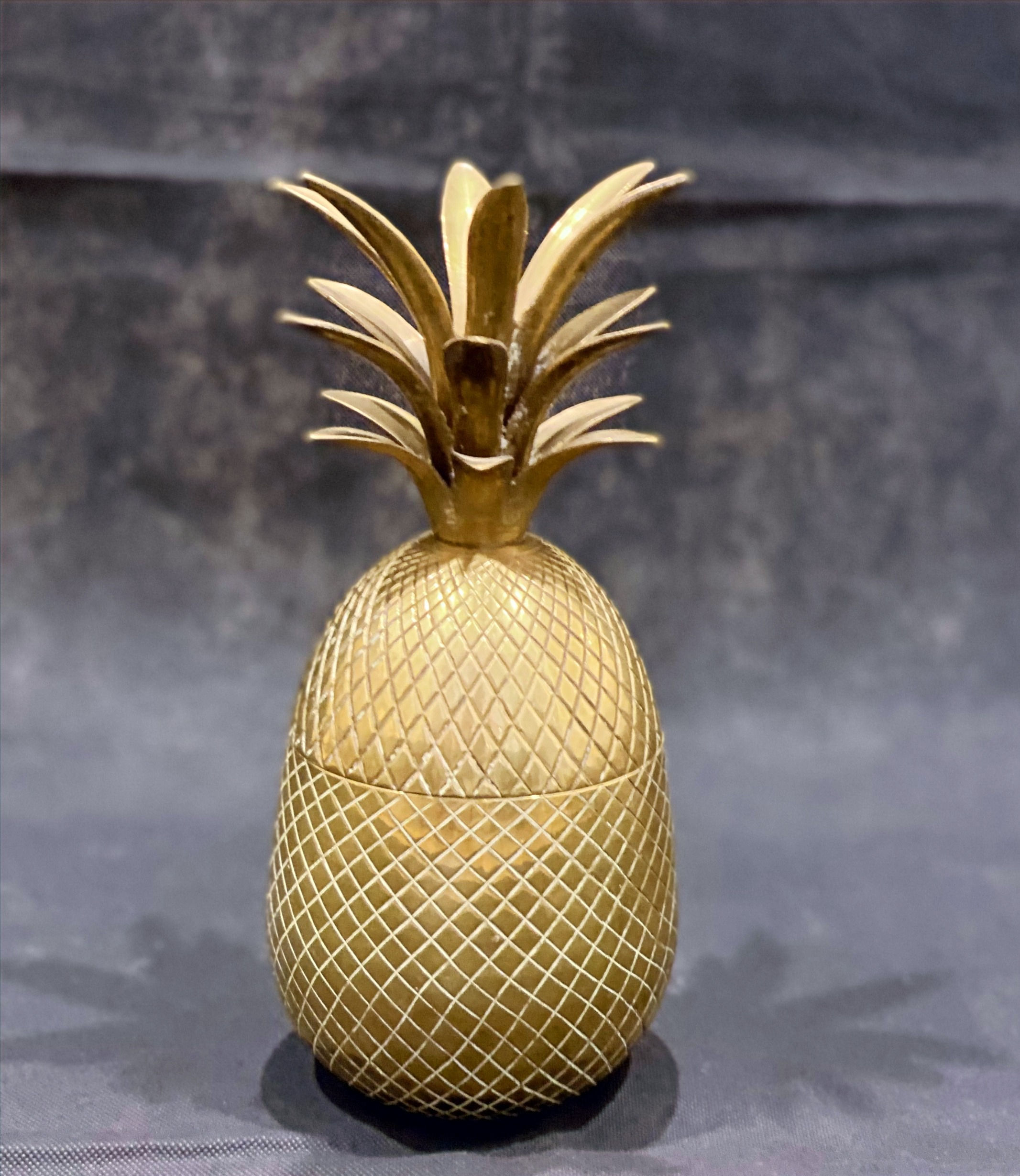 ⭐️VENDU⭐️ SEAU À GLACE  ANANAS EN LAITON  Circa1970