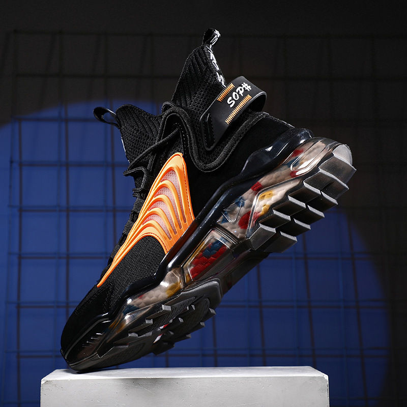 Chikiwiki Men's High Top Shoes Thick Soled Breathable