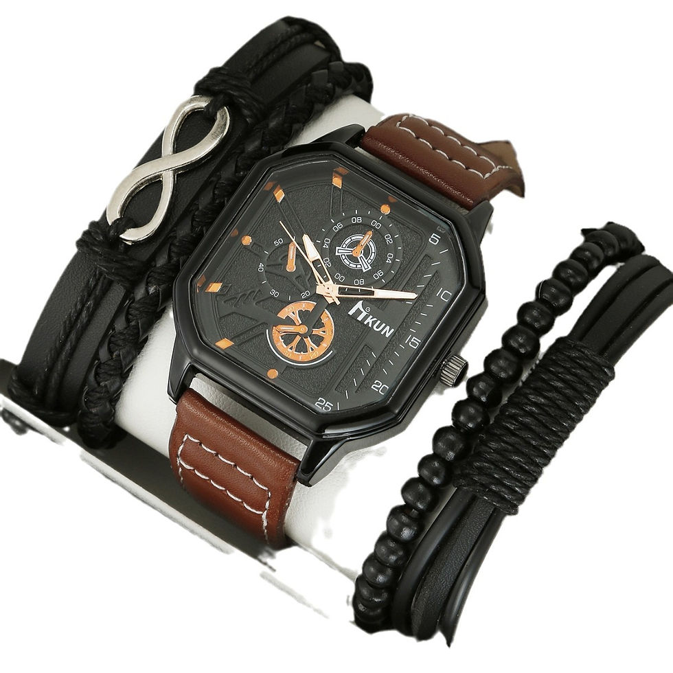 Chikiwiki Double-layer Square Shell Casual Men's Watch Suit