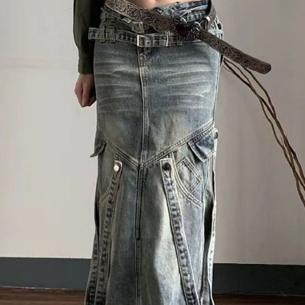 Chikiwiki Asian Culture Y2g Hot Girl Retro Denim Skirt For Women