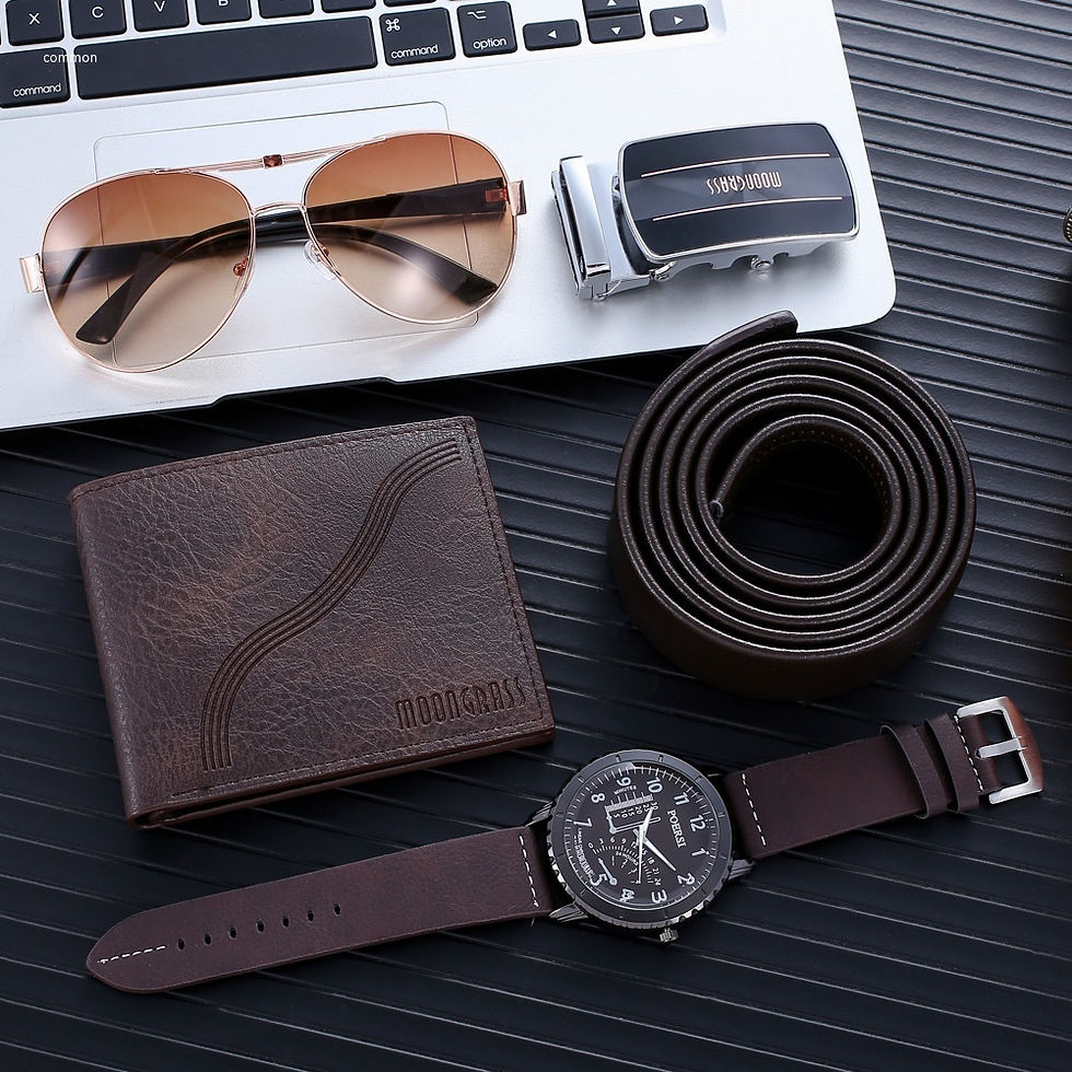 Chikiwiki Watch Temperament Belt Wallet Glasses Suit