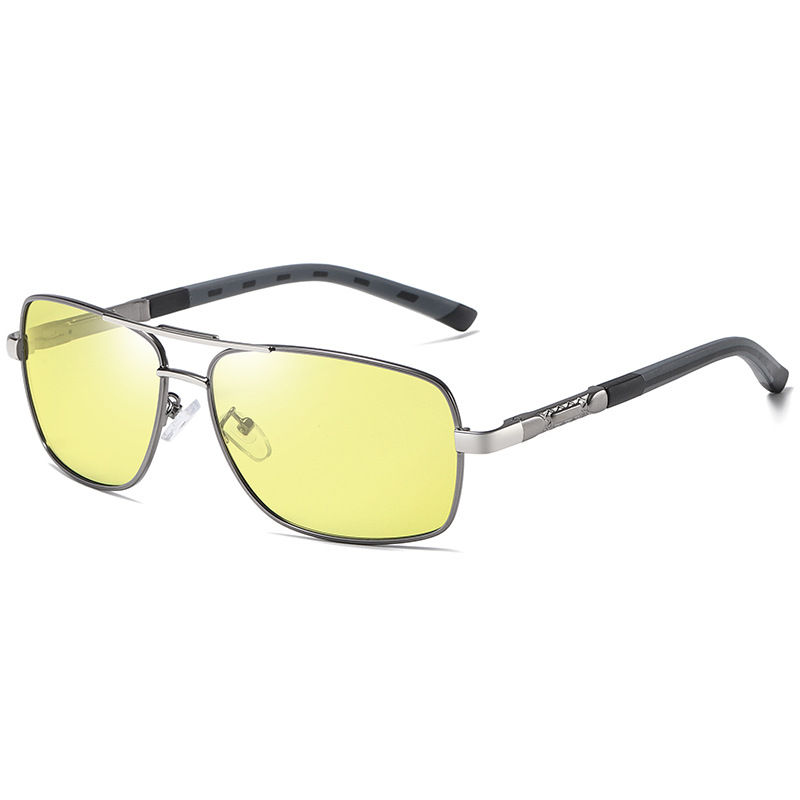 Chikiwiki Men's Square Driving Color Changing Sunglasses