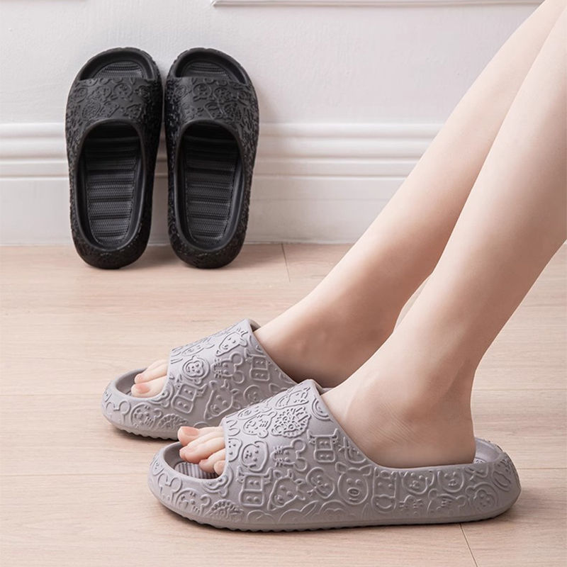 Chikiwiki Cartoon Animal Home Slippers New Thick-soled Non-slip Floor Women