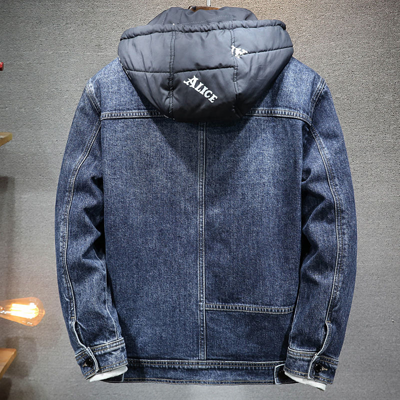 Chikiwiki Men's Loose Hooded Autumn And Winter Thickened Fleece Jacket Hooded