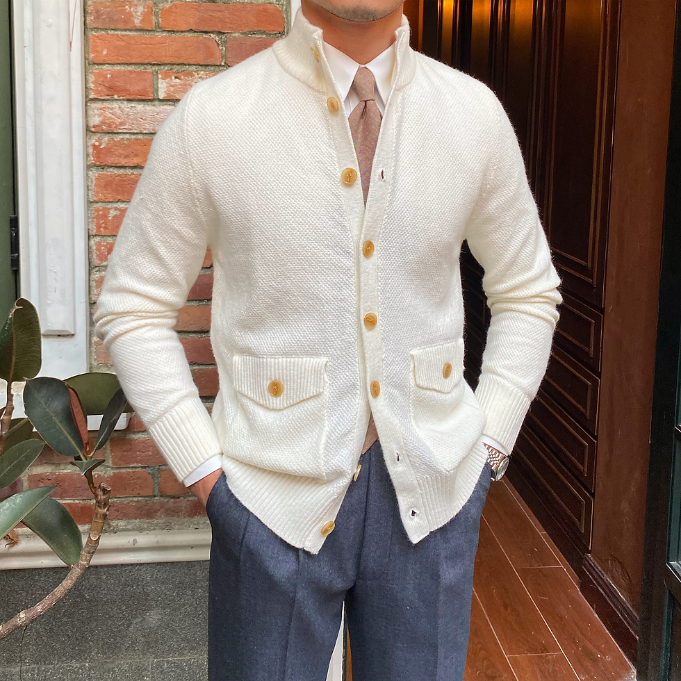 Chikiwiki Warm Single Breasted Knitted Cardigan Jacket For Men