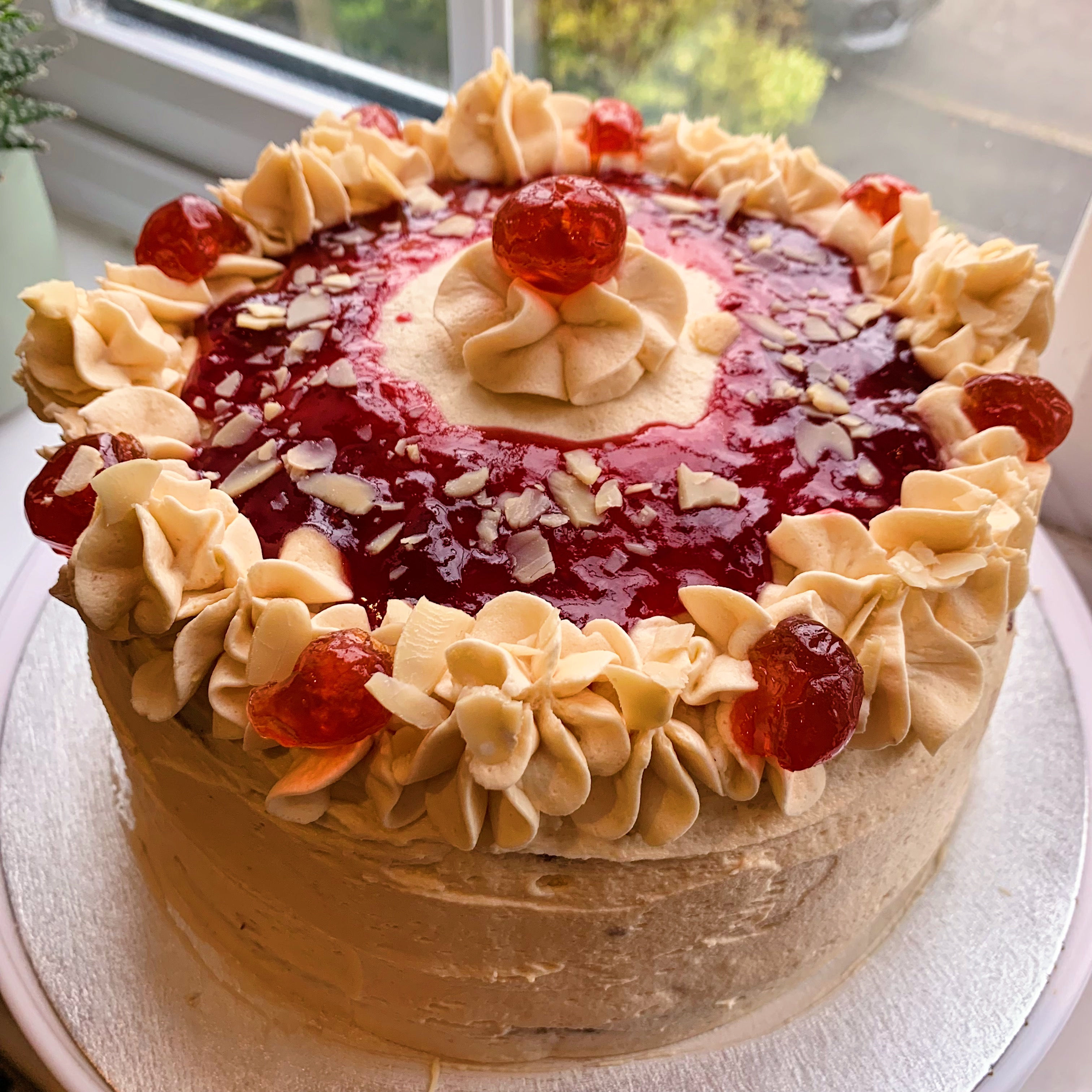 Cherry Bakewell Celebration Cake