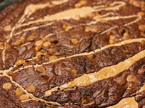 SAUCY CHOCO PEANUT BROWNIES