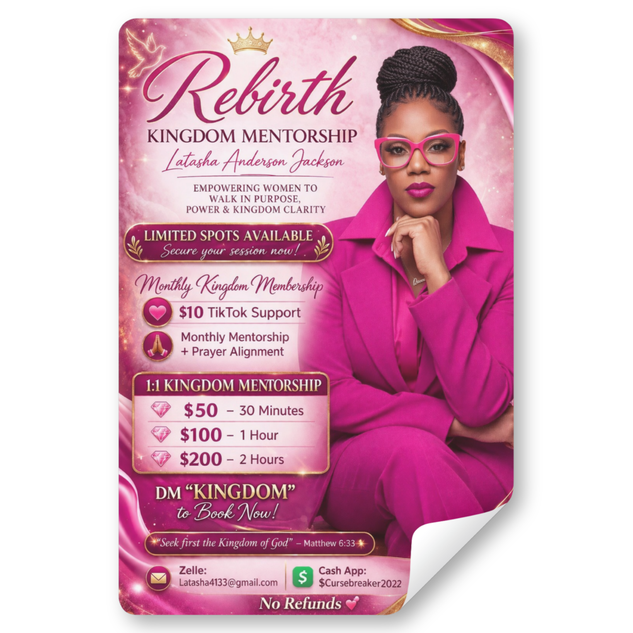 1:1 Kingdom Mentorship Session with Apostale Latasha Anderson Jackson