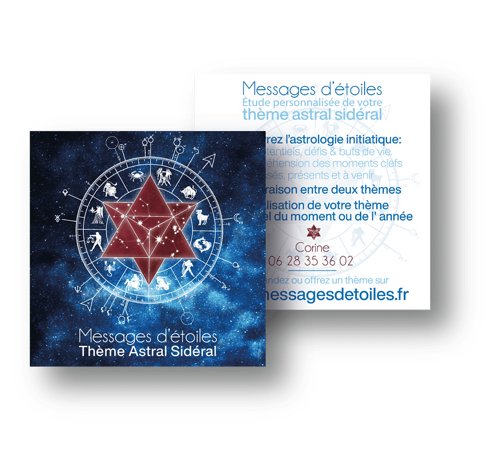 Création des supports d'impression pour Messages d'étoiles