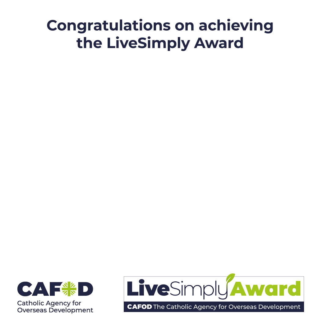 CAFOD-Well done on achieving LiveSimply.gif