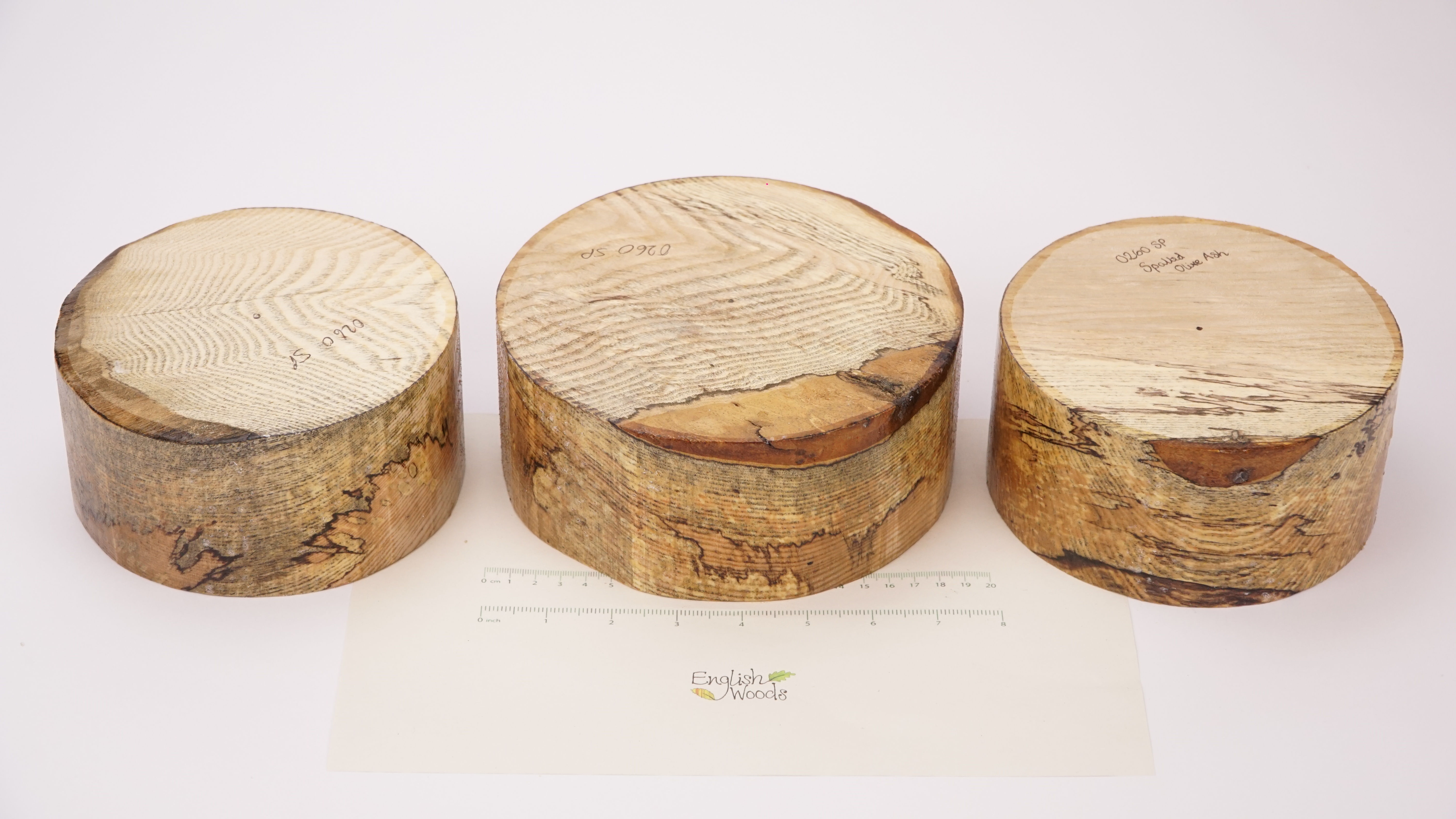 3 Spalted Olive Ash Bowl Blanks