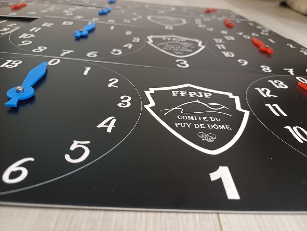 Miniature : Compte points pétanque, palet breton, en acrylique