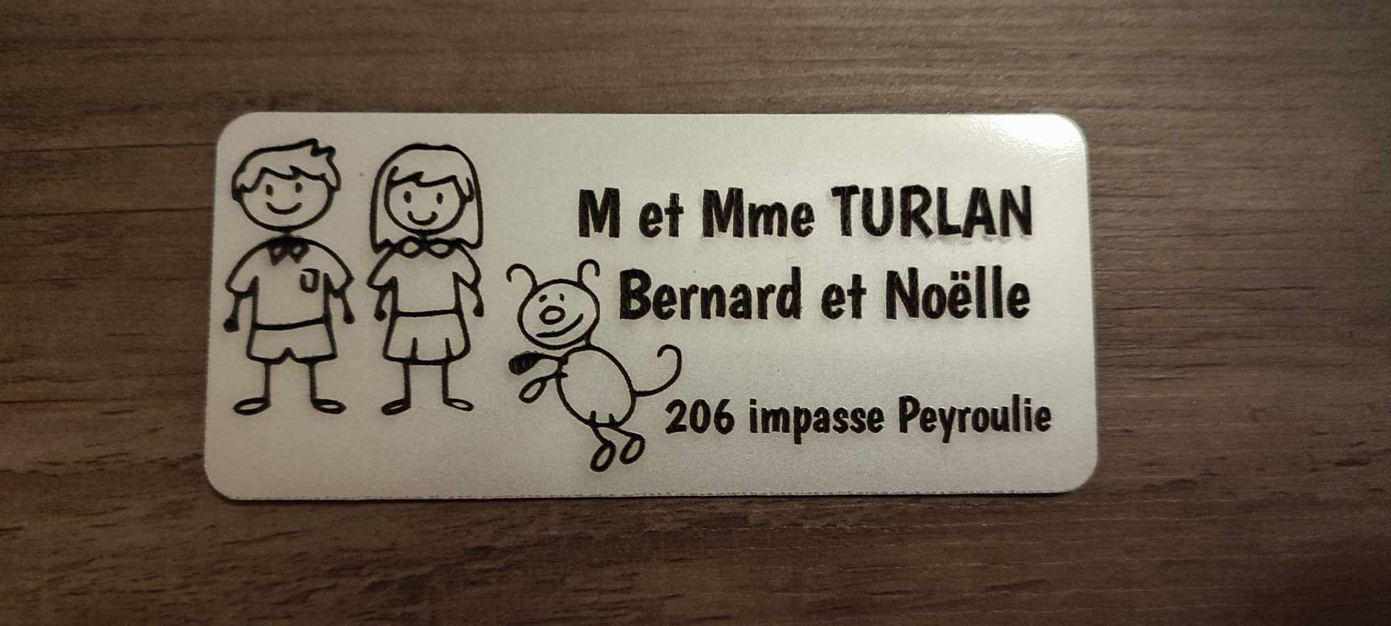 Plaque pour Boîte Aux Lettres, Adhésive,