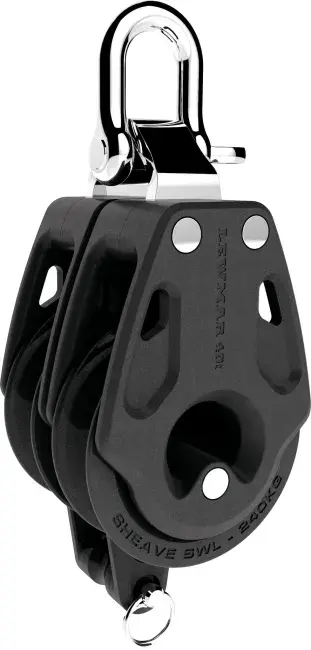 Lewmar Control Blokk 30mm dobbel m/ hundsvott 30mm