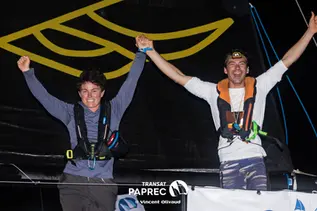 Cindy Brin et Thomas André (Cap St Barth), 3e* de la Transat Paprec !