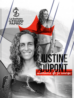 SURFER JUSTINE DUPONT WILL BE GODMOTHER OF LA SOLITAIRE DU FIGARO PAPREC 2023