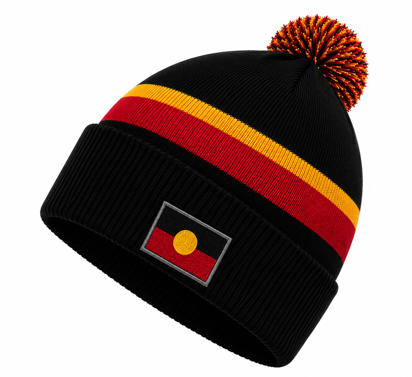 Aboriginal Flag Beanie - Our Country Love