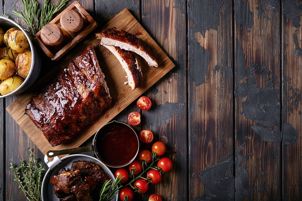 KC Finest BBQ Sauces on Smoked Ribs