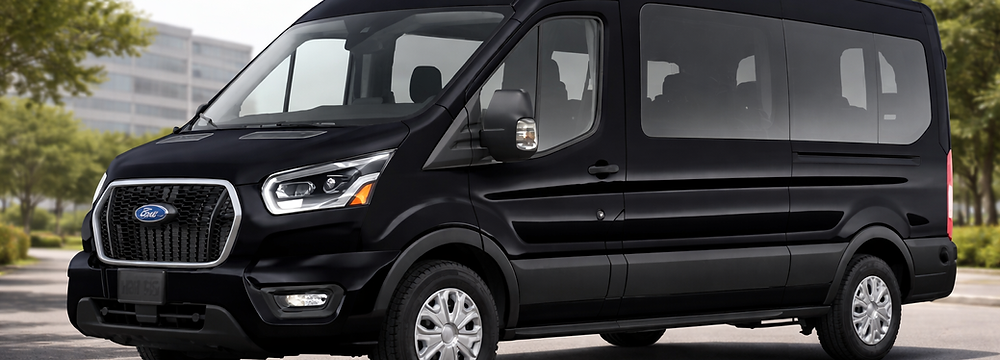 Transit passenger van for group transportation service in Austin