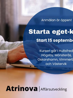 Nu är anmälan öppen till höstens starta eget-kurs