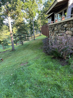 Osceola WI Backyard Transformation Patio Retaining Wall