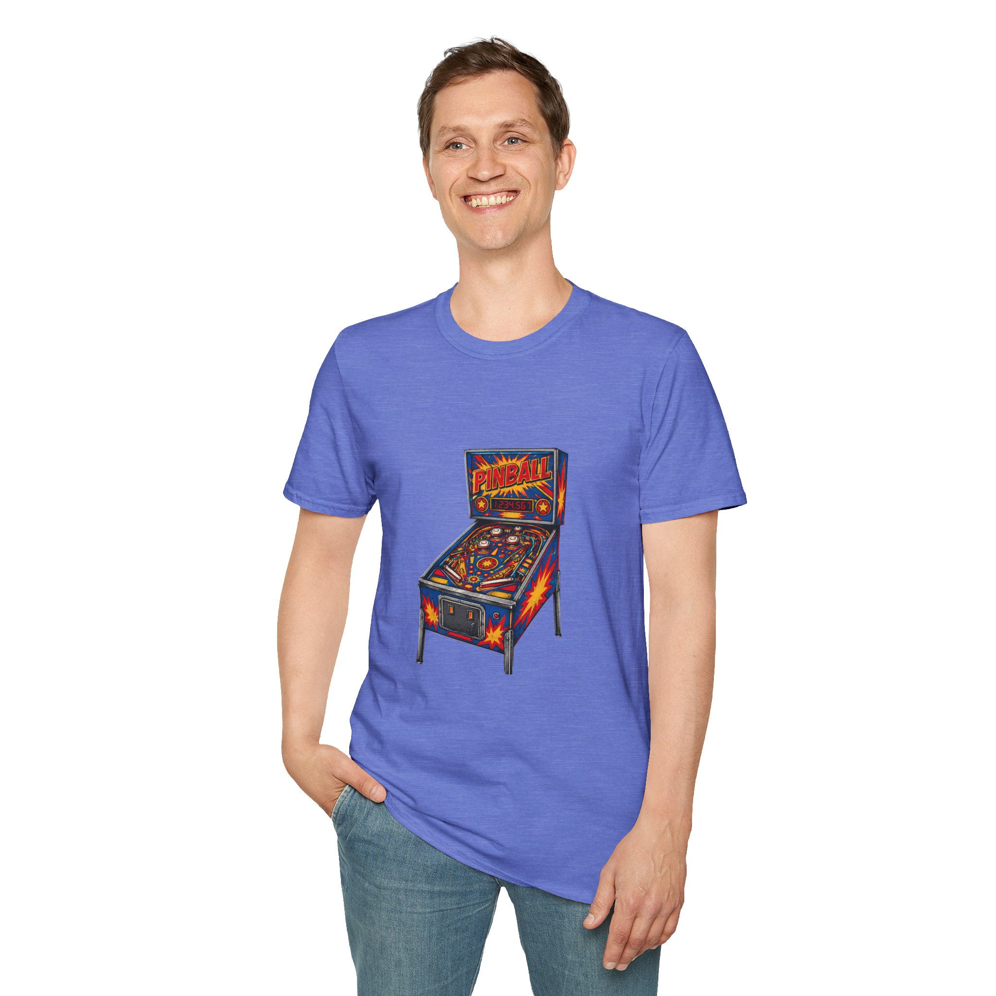 Vintage Pinball Arcade T-Shirt — Retro Game Machine Tee