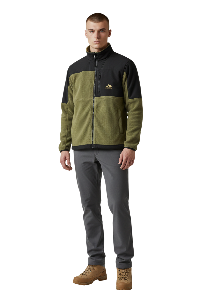 Thumbnail: Green Fleece Shell Jacket