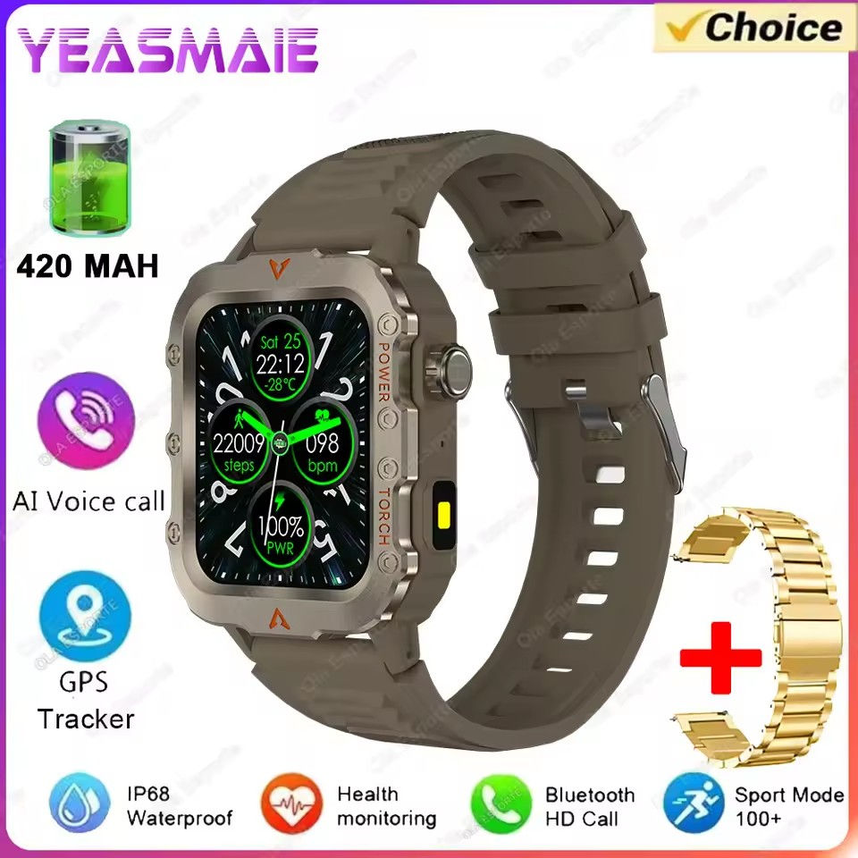 Thumbnail: 2025 New SmartWatch Men Militray Outdoor GPS Sport Watches Heart Rate Sleep Wate
