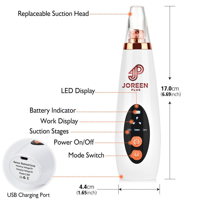 Thumbnail: Blackhead Remover Pore Vacuum - JOREEN PLUS (Update)Electric Blackhead Remover T