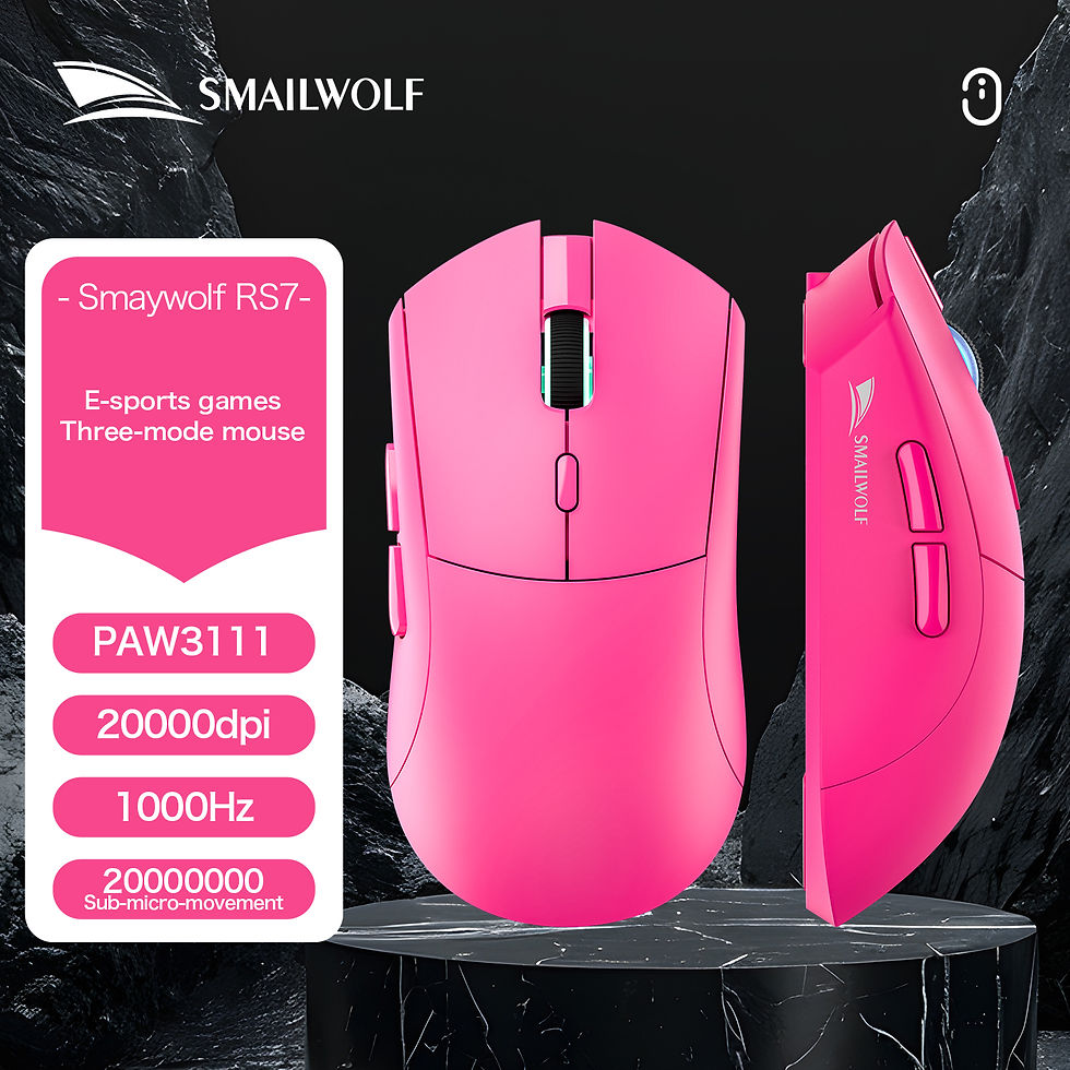 Thumbnail: SMAILWOLF RS7 Bluetooth wireless gaming mouse PAW3311 macro driver laptop deskto