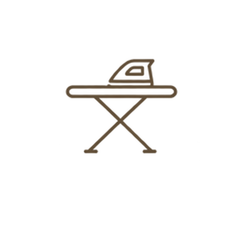 Iron and ironing board