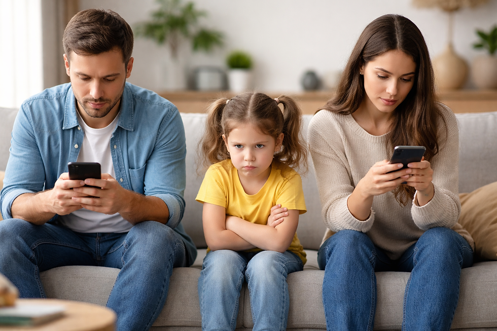 The effects of parental screen time