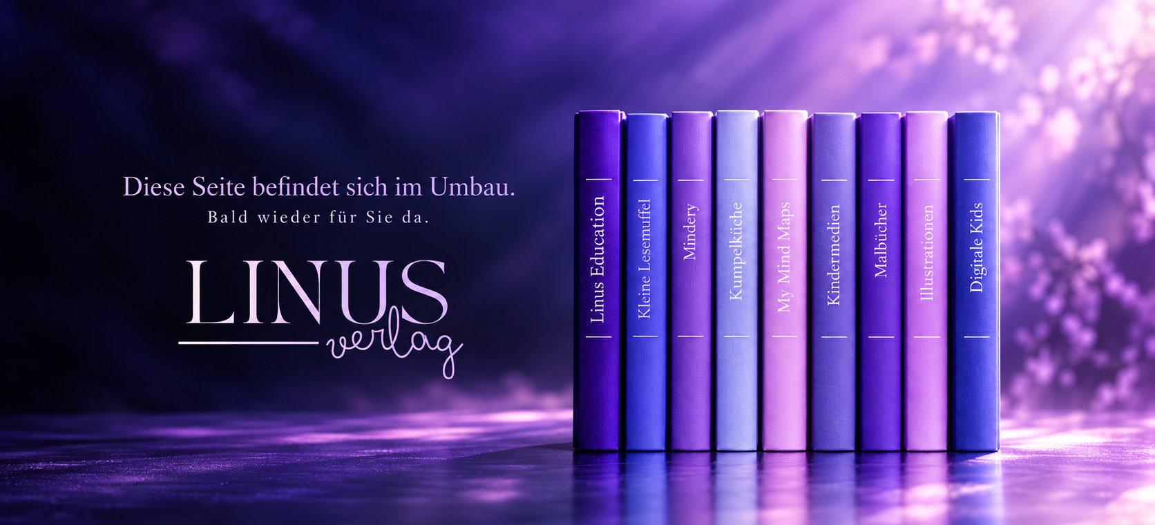 Linus Verlag im violetten Bücherlicht.png