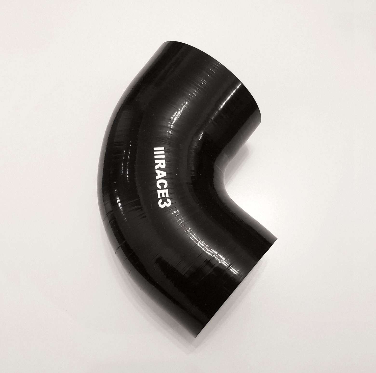 Reinforced silicone 90 degree elbow