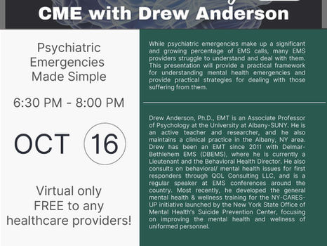 Free CME @ Clarkson - Psychiatric Emergencies Made Simple