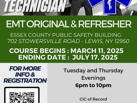 EMT Course to be held in Essex County!