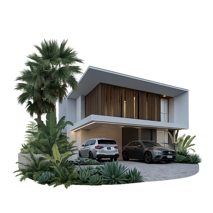 Casa moderna com paisagismo tropical.png