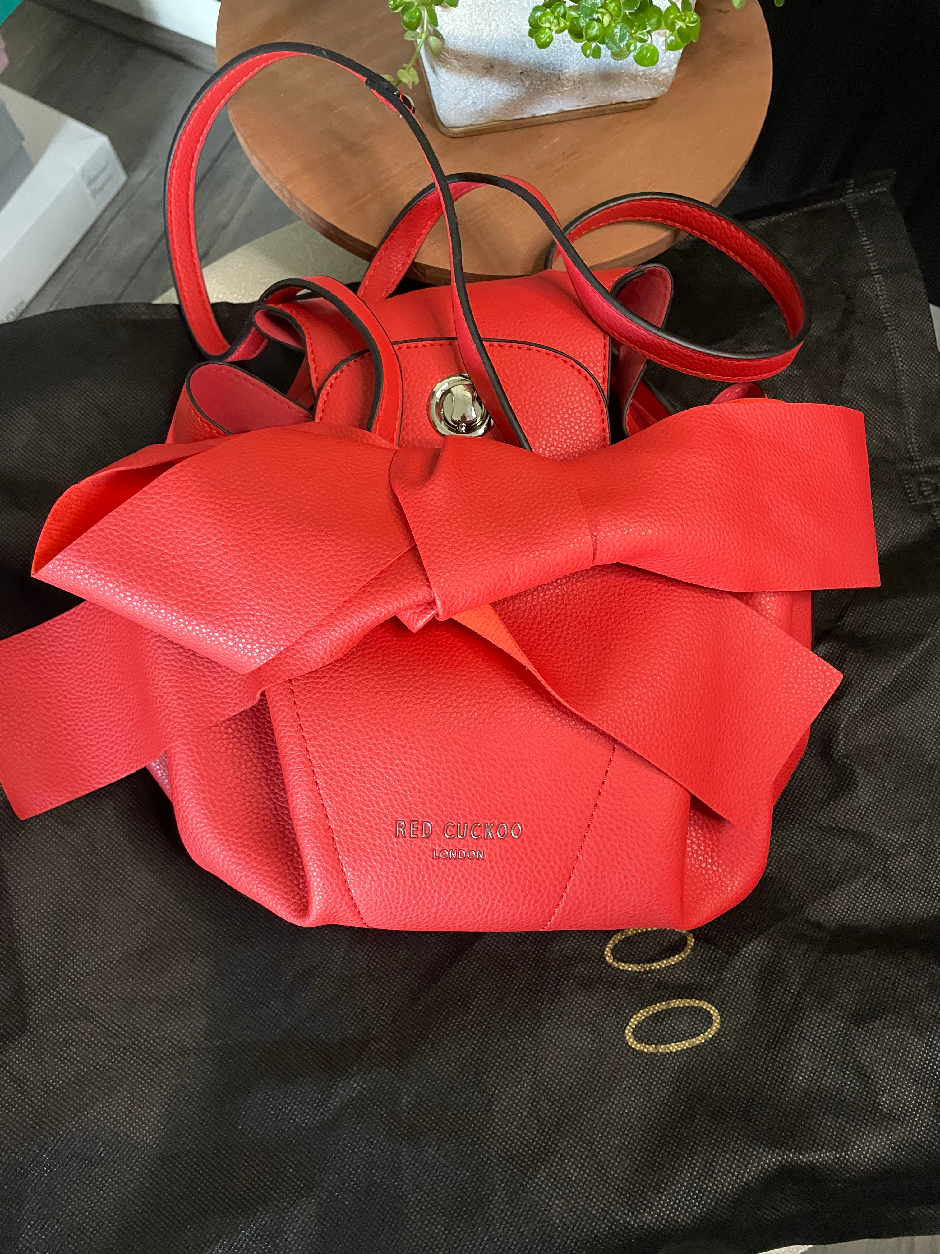 Red Cuckoo Bow Bag in Red … New without tags