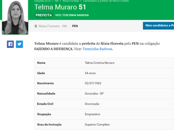 Candidata a prefeita Telma Muraro