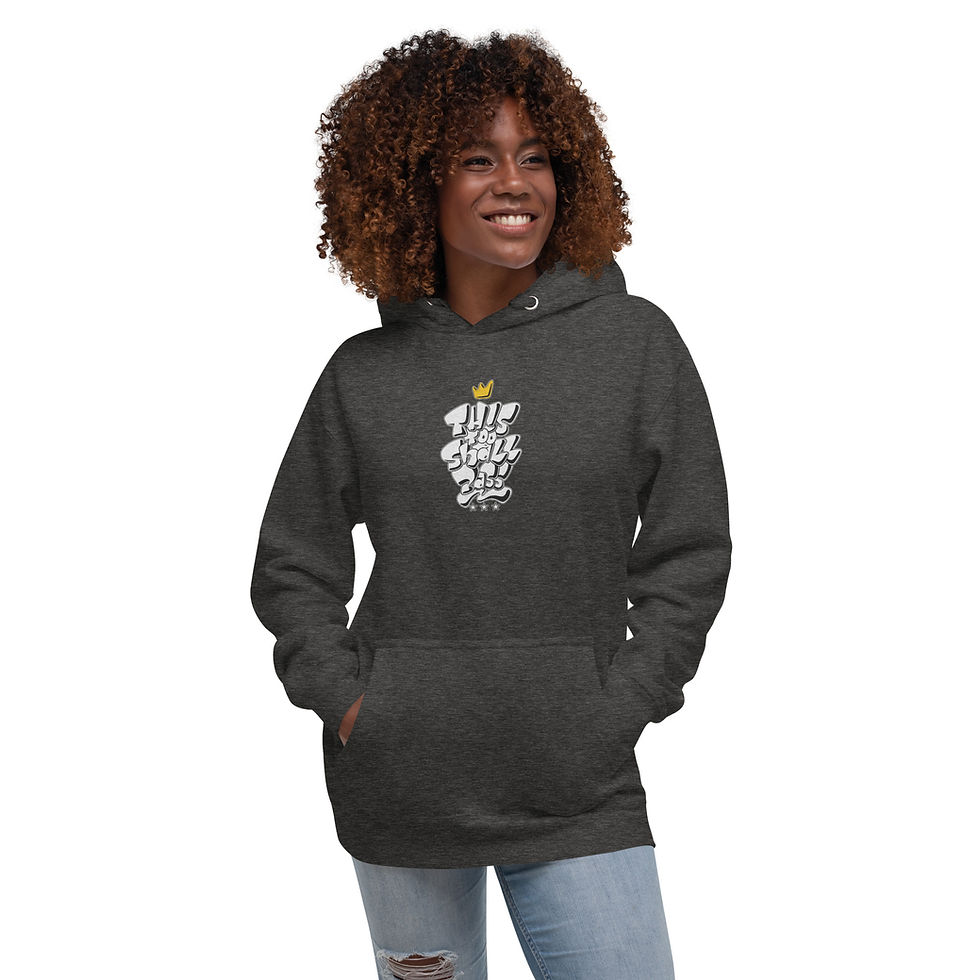 Thumbnail: "THIS TOO SHALL PASS" Embroidered Unisex Premium Hoodie