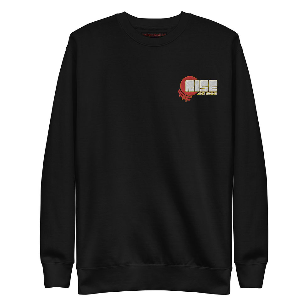 Thumbnail: "RISE AND SHINE" Embroidered Unisex Premium Crew