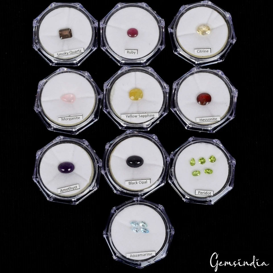 17 Pcs Estate Genuine Precious Loose Mix Cut Jewelry Multi Gemstones Collection