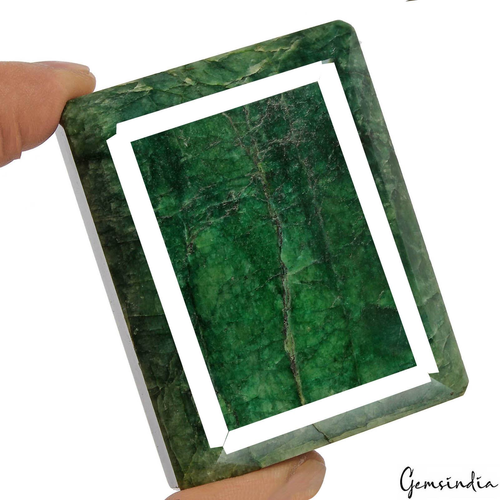 1600 Ct Natural Green Brazilian Emerald Octagon Cut Faceted Earth Mined Gemstone