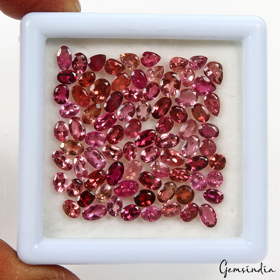 3-5mm Mix Cut Red Tourmaline (Rubellite) 17.10 Ct Genuine Loose Gemstones 81 Pcs