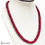 Thumbnail: 280 Ct Natural Red Quarts Round Cut Beaded Single Strand Adjustable Necklace 20"