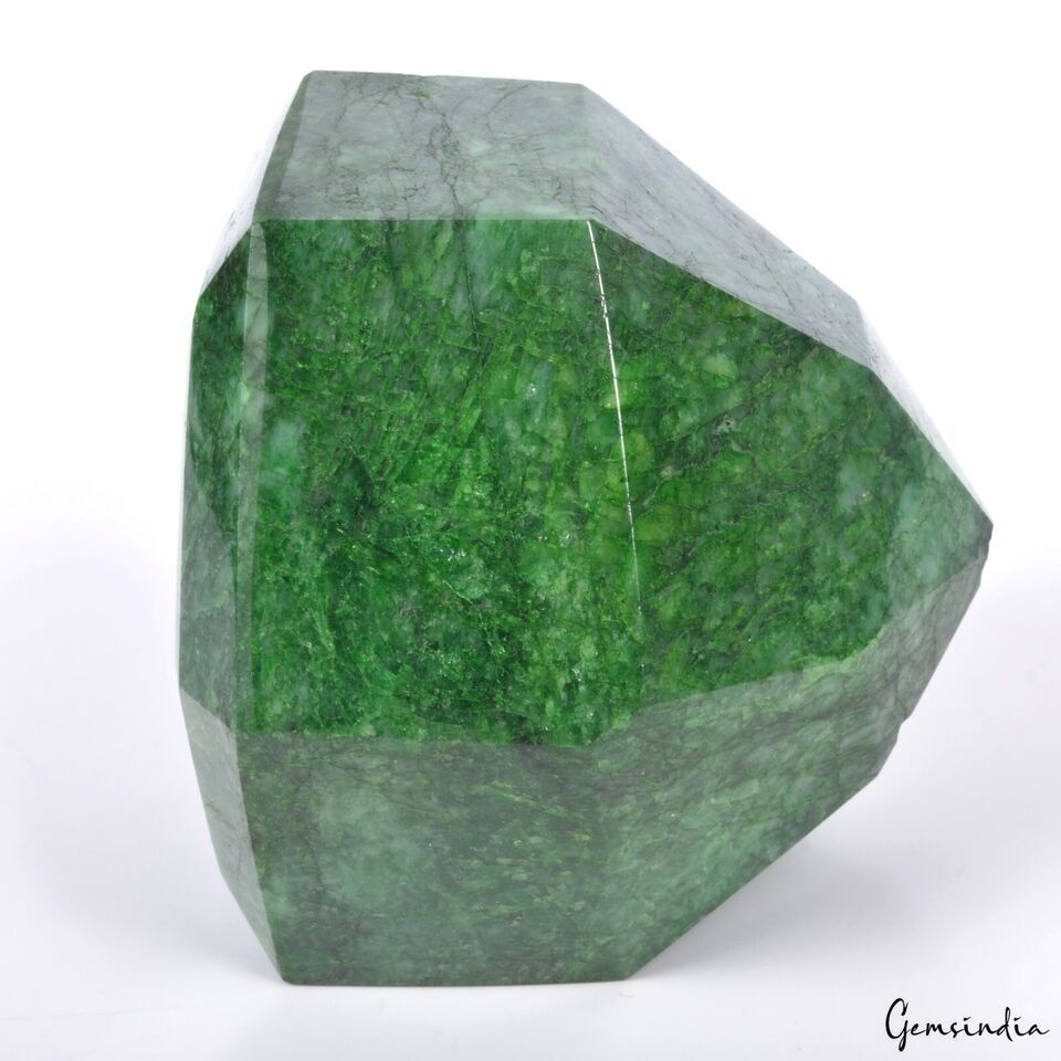 Miniatura: 2450 Ct Natural Green Emerald Hexagon Cut Earth mined Huge Gemstone from Brazil