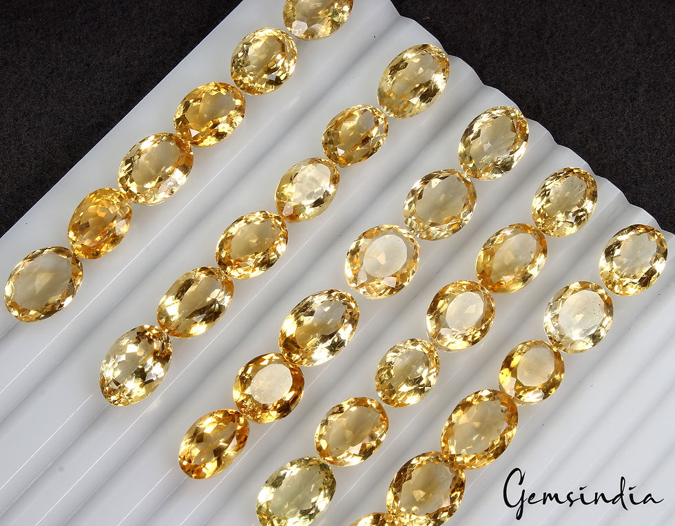 サムネイル： VVS 30 Pc Natural Citrine 11-13mm Oval Cut Top Quality Loose Untreated Gemstones
