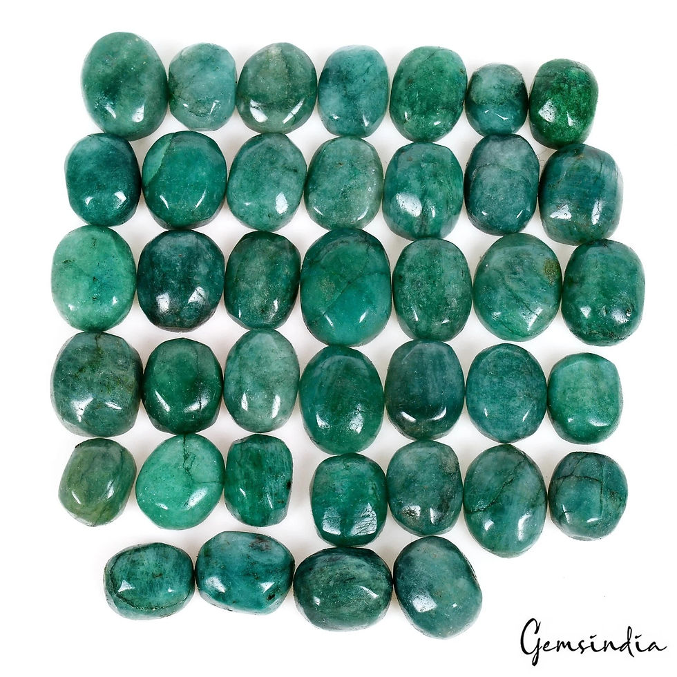 240 Cts/38 Pcs Natural Brazilian Green Emerald Oval Cab Loose Gems For Jewelry