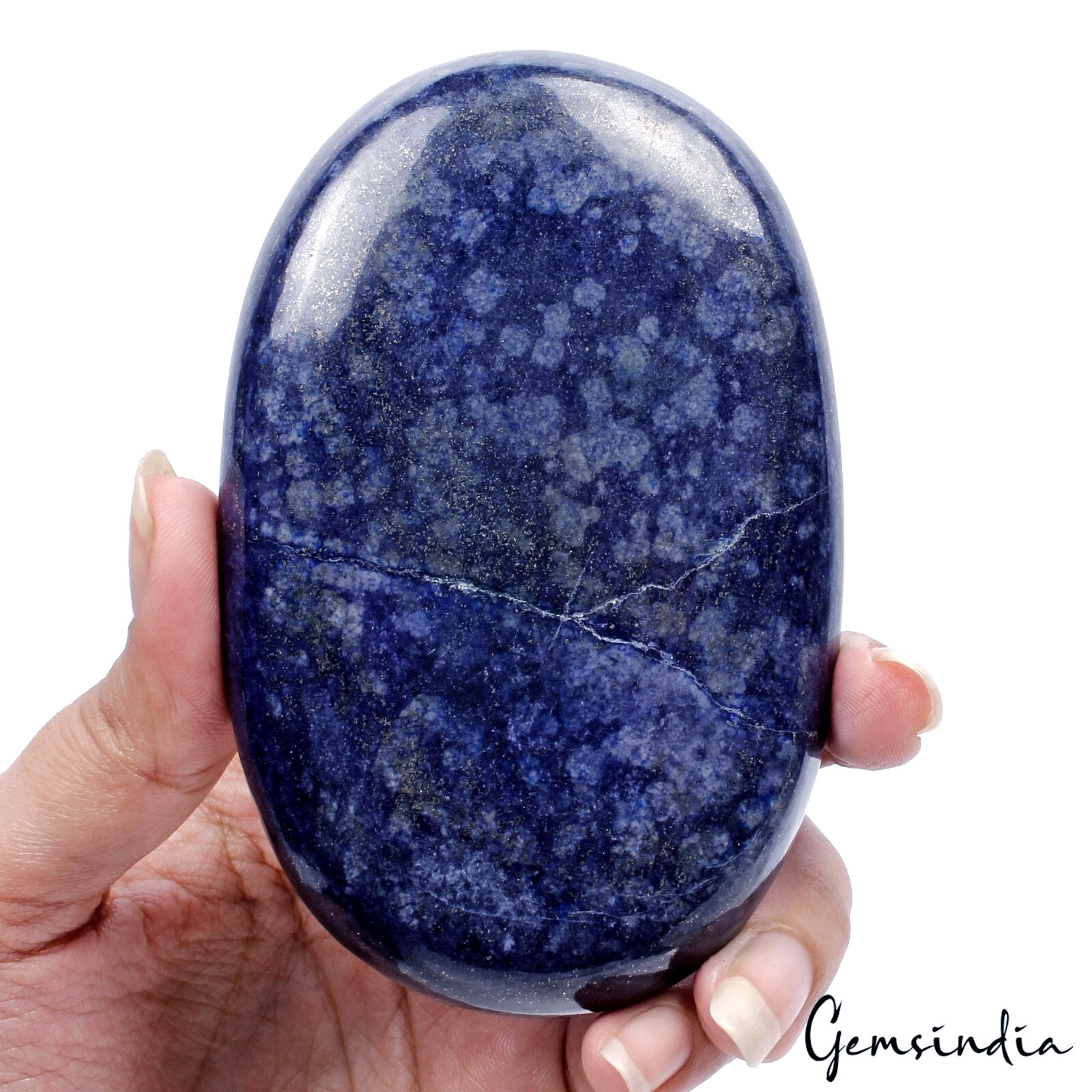 1050 Cts Natural Blue Lapis Lazuli Gold pyrite Oval Cabochon Loose Huge Gemstone