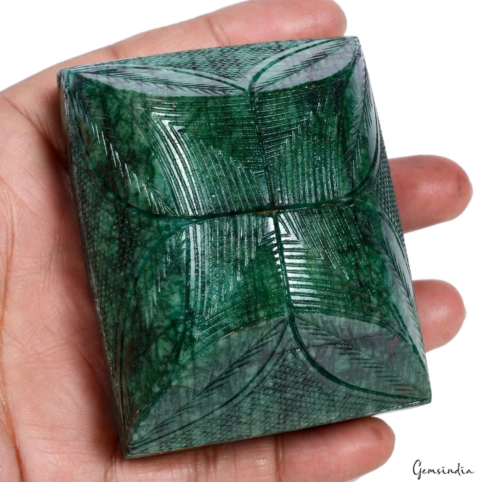 2380 Cts Natural Finest Green Emerald Rectangular Hand Carving Brazil Gemstone
